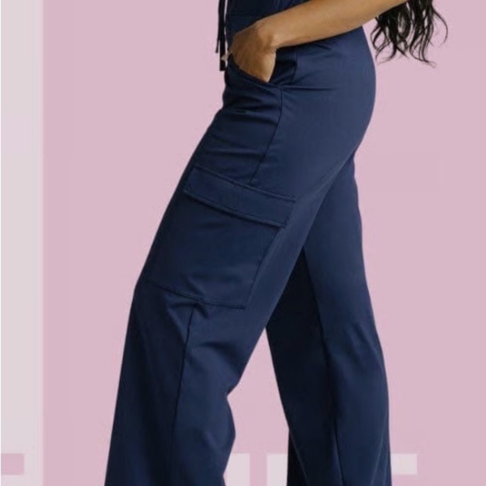 Periscope Navy Cargo Straight Leg Pants